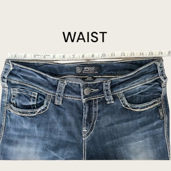 SILVER SUKI STRAIGHT JEANS - THICK STITCHING - Picture 11 of 11